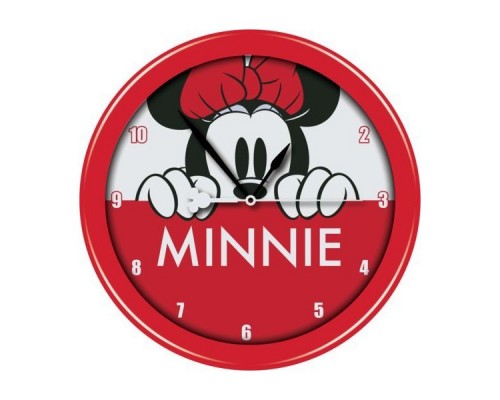 Horloge Minnie Mouse murale en plastique de 9,5"